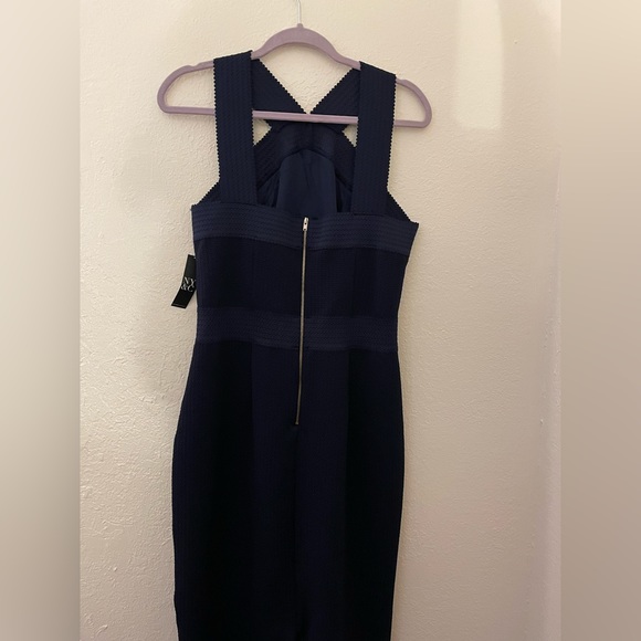 New York and Company L Navy Blue Dress - Picture 3 of 3